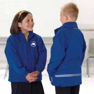 Royal blue reversible school jacket -0